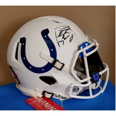Peyton Manning signed Colts Full Size Authentic Flat White Football Helmet Fanatics authenticated